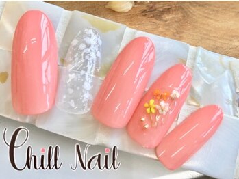 定額シルバーコース押し花nail