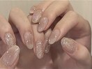 肌馴染みベージュラメネイル