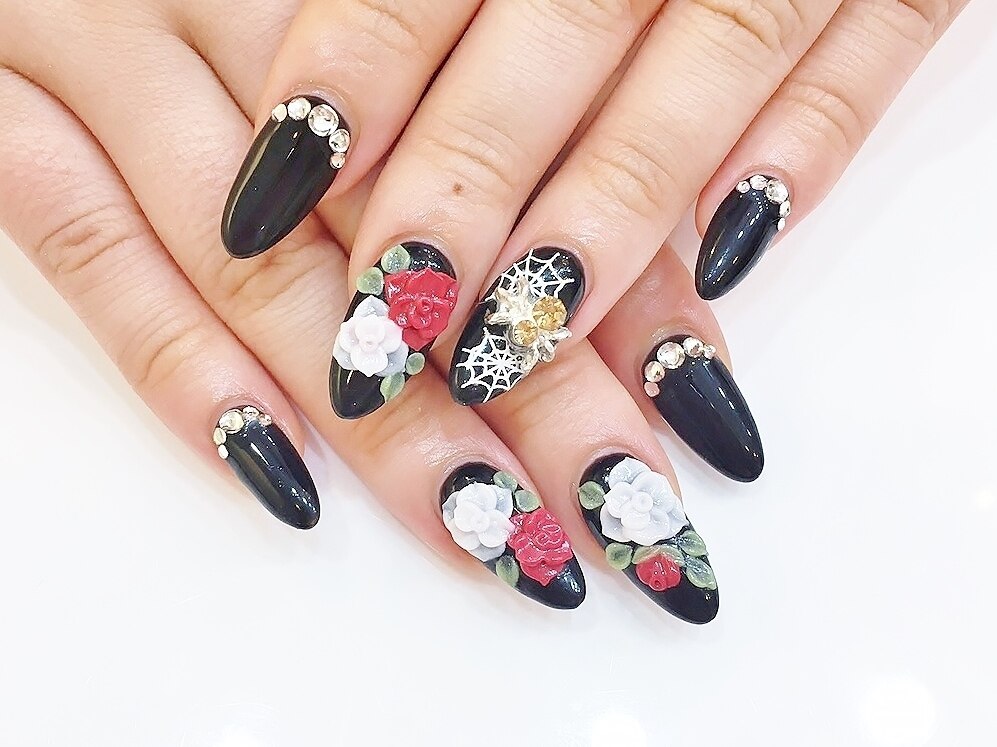 2025年-2026年冬トレンド】3D薔薇のネイルデザイン集｜人気順