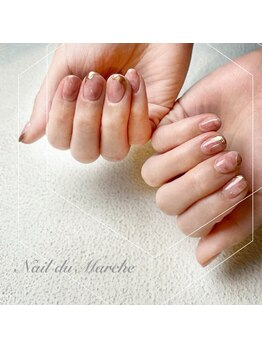 マーブル&ゴールドミラー