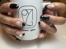 ワイグロウ(yglow.)/【フルアート】ネイビーネイル