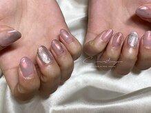 BLabo eyelash&nail 鹿児島中央駅店【まつげパーマ/眉毛/マツエク/ネイル】/シンプルニュアンス