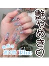 キラキラ透け感ネイル