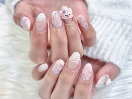 花柄/レースネイル