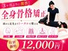 リピートNo. 1【 何をしても改善しない肩こり・腰痛 】全身姿勢矯正¥12,000