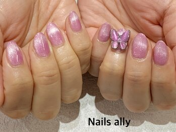ネイルズアリー 立川店(Nails ally)/ギャラクシー×バタフライ×秋冬