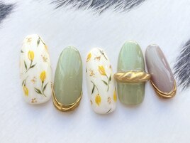 春のリングネイル