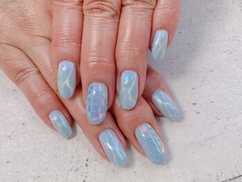 ネイル ビューティーマジック 葛西本店/ブルーオーロラネイル