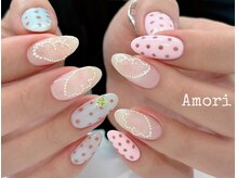 アモリ(Amori)/ピンクブルードット ウイング