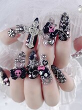 ラヴィアン 名古屋大須店(La vie en)/地雷ネイル/ドクロネイル