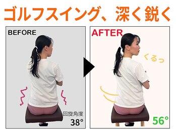 ストレチックス 円山店/【実例:回旋】施術前後の変化