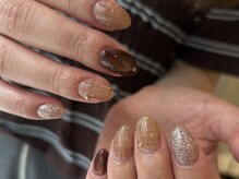 レトネイル レトネイル 大阪梅田(reto nail)/チェック/ブラウン/秋ネイル/秋