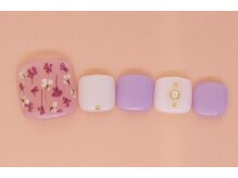 ダブルネイル(Double Nail)/押し花フットネイル