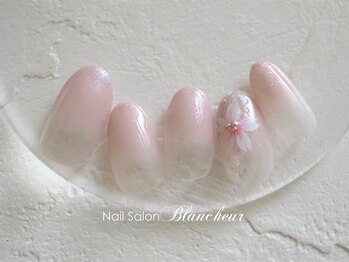 ネイルサロン ブランシュール(Nail Salon Blancheur)/ラメ散し桜ネイル