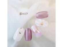 グラティフィー(gratify)/人気♪ぷっくりフラワーネイル