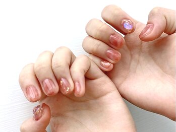 ムラ塗りニュアンスネイル