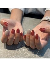 リッシュ(RICHE)/赤×シルバーフラッシュ