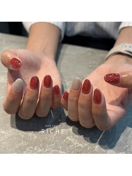 リッシュ(RICHE)/赤×シルバーフラッシュ