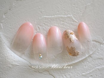 ネイルサロン ブランシュール(Nail Salon Blancheur)/くすみピンクのジュエリーサクラ