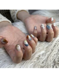 アシメニュアンスネイル
