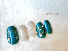 ルークネイル 恵比寿店(LUKE NAIL)/キラキラオーナメントネイル　冬