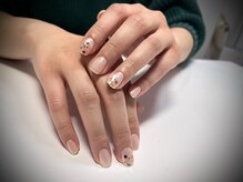 ヒミツキチ 恵比寿店(himitsukichi)/繊細アイボリーラメ×ホロ