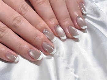 ネイルサロン アビー 新宿東口店(abbie)/マグベースフレンチ ¥9,900