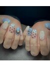 ドット&レースネイル
