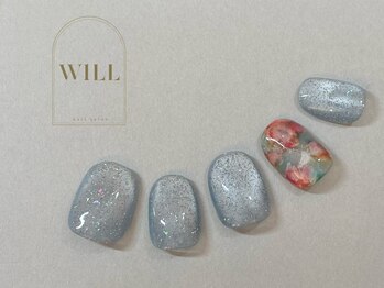 ニュアンスフラワーネイル