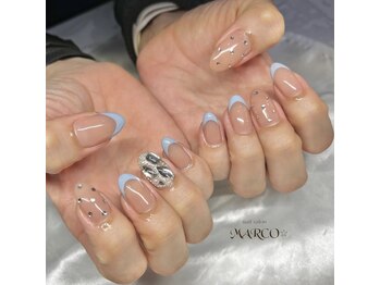 ネイルサロン マルコ(nail salon MARCO)/春フレンチ ¥6890