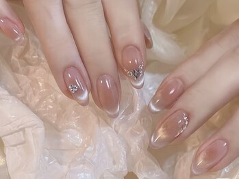 Best Nail 銀座店【ワンホンネイル・スカルプ・パラジェル・上品ジェルネイル】/チークマグネットフレンチ
