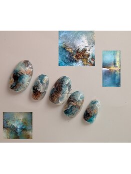 アトリエ ロカヒ(atelier lokahi)の写真/ニュアンスネイルが得意◎手描きアートやマグネットで指先を彩る♪豊富なアートで理想を叶えるサロン！