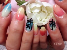 ヤシの木ネイル