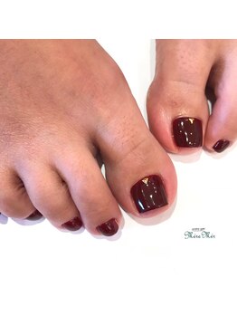 メールメール 和光市本店(MereMer)/大人ボルドーフットネイル