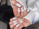 長さだしリボンネイル