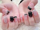 #ガーリーネイル#チェックネイル