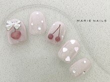 マリーネイルズ 近鉄あべのハルカス店(MARIE NAILS)/新規様 8000円 チェリー 0814a