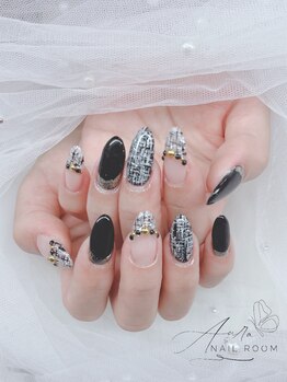 オウラネイルルーム(Aura nail room)/長さだしの持ち込みデザイン