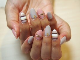 ～ガーリーボーダーネイル～