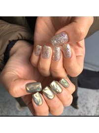 【ジェルネイル】アシンメトリー