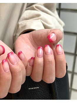 ハラジュクネイルズ(harajukunails)/クリアベースフレンチコース
