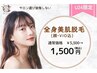 《under24限定☆》【全身脱毛】美肌全身脱毛体験（顔VIO込）1,500円！