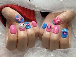 バレンタインネイル