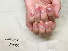 エアブラシふんわりピンクグラデ