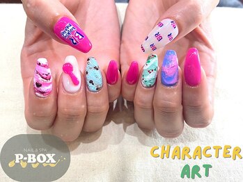 ピーボックス(P BOX)/☆キャラ 模写 3D 推しネイル☆