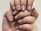 フラワーデザインネイル♪