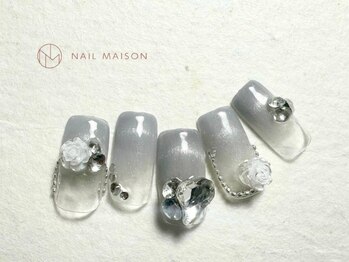 ネイルメゾン 梅田(NAIL MAISON)/マグネットフレンチきらきら
