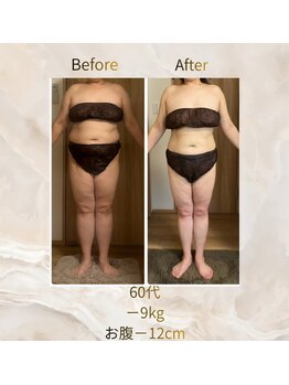 エメカシワ(Aimer KASHIWA)/60代　5ヶ月での変化　週1回来店