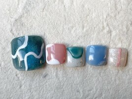 個性派カラフルネイル¥9200