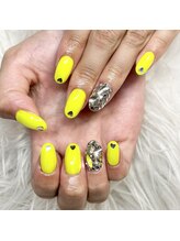 マイオティック ネイル(miotic nail)/蛍光イエロー埋め尽くし